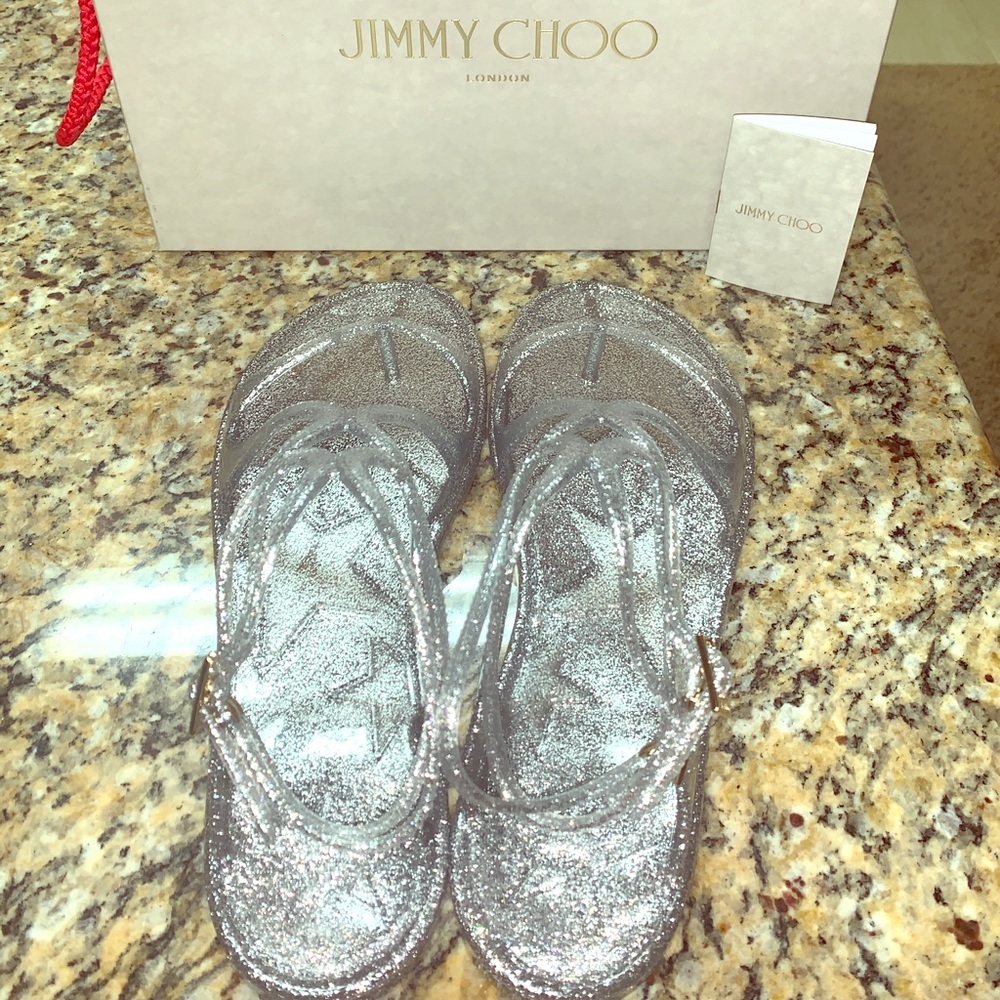 Jimmy Choo Lance Jelly glitter sandal